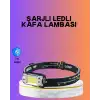 AsilTech Beyaz Led Işık Sensörlü Kafa Lambası Lityum Batarya Led El Fenerli Şarjlı