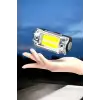 AsilTech Beyaz Led Işık Sensörlü Kafa Lambası Lityum Batarya Led El Fenerli Şarjlı