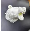 AsilTech Beyaz Renk 3D Ayı Başı Duvar Dekoru