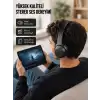 AsilTech Bluetooth 5.0 Siyah Kablosuz Kulaklık 18 Saat Batarya Katlanabilir Tasarım Yeni Nesil