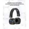 AsilTech Bluetooth 5.3 Rainbow Işıklı Kulak Üstü Kablosuz Kulaklık Yeni Nesil