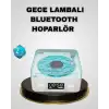 AsilTech Bluetooth Hoparlörlü Gece Lambası Dijital Saat Ekranlı Su Dalgası Efektli Dekoratif