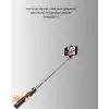 AsilTech Bluetooth Işıklı Uzaktan Kumandalı Selfie Çubuğu – 130 cm Yükseklik