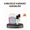 AsilTech Bluetooth Karaoke Hoparlör Renkli LED Işıklı ve Type-C Şarjlı