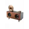 AsilTech Bluetooth Nostalji Speaker Radyo Gramofon Ahşap Renk Vintage