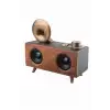 AsilTech Bluetooth Nostalji Speaker Radyo Gramofon Ahşap Renk Vintage