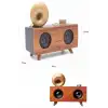 AsilTech Bluetooth Nostalji Speaker Radyo Gramofon Ahşap Renk Vintage