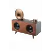 AsilTech Bluetooth Nostalji Speaker Radyo Gramofon Ahşap Renk Vintage Yeni Nesil