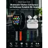 AsilTech Bluetooth Telefon Görüşmeli Akıllı Saat Seti Kablosuz Bluetooth Kulaklık 7 Değiştirilebilir Kordon