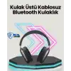 AsilTech Bluetooth V5.0 Kablosuz Kulak Üstü Kulaklık | Katlanabilir, Mikro USB Girişli