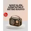 AsilTech Bluetooth’lu Retro Radyo – FM Destekli Nostaljik Hoparlör