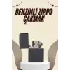 AsilTech Çakmak Parlak Siyah Benzinli Çakmak Cep Boy Doldurulabilir