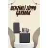 AsilTech Çakmak Parlak Siyah Benzinli Çakmak Cep Boy Doldurulabilir