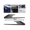 AsilTech Çamurluk Üstü Ventil Çizgili 30cm 2 Parça Siyah