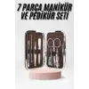 AsilTech Çantalı 7 Parça Manikür Pedikür Seti Tırnak Makası Cımbız Törpü