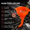 AsilTech Çelik Süzgeçli Huni - Spiralli ve Sabit Borulu - 2.2 Litre Kapasite