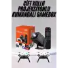 AsilTech Çift Kollu Game Box Projeksiyon Cihazı Kumandalı Android Tv Dahili Hoparlör