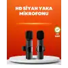 AsilTech Çift Mikrofonlu Kablosuz Kayıt Seti iPhone Uyumlu Mini Mikrofon
