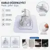 AsilTech Çok Amaçlı Kıskaçlı Yapışkanlı Kablo ve Mop Tutucu