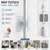 AsilTech Çok Amaçlı Kıskaçlı Yapışkanlı Kablo ve Mop Tutucu