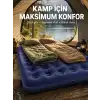 AsilTech Çok Amaçlı Şişme Hava Yatağı Çift Kişilik Hızlı Şişirme Vanalı