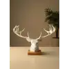 AsilTech Dekoratif Geyik Başı Heykel 25 cm Modern Minimal Tasarım