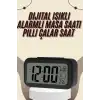 AsilTech Dijital Masa Saati Termometreli Takvim Çalar Saat Led Ekran Pilli