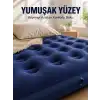 AsilTech Dış Mekan Şişme Yatak Çift Kişilik Flokeli Yüzey Konforlu Kullanım