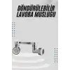AsilTech Dönebilen Musluk Başlığı Akrobat Mutfak Banyo Musluk Ucu Başlığı Oynar Başlıklı