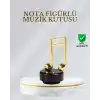 AsilTech Dönen Nota Figürlü Müzik Box Işıltılı Dekoratif Tasarım
