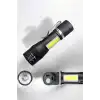AsilTech El Feneri Led USB Şarjlı Zoom Mini Led Işık Acil Durum Feneri