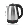 AsilTech Elektrikli Paslanmaz Çelik Su Isıtcı Çelik Kettle 1.8 Lt. Uzun Ömürlü