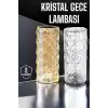 AsilTech Gece Lambası Kristal Lamba Dokunmatik Şarjlı Hediyelik