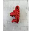 AsilTech Gold Kırmızı Aslan Duvar Dekoru Asılabilir Hediyelik 3D Heykel 20x21 cm