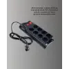 AsilTech Güçlü Termal Korumalı 8 Priz + 3 USB Çoklu Uzatma Kablosu 2m