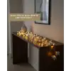 AsilTech Gümüş Yaprak Tasarımlı LED Işık Pilli Ev ve Vitrin Dekoru