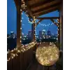 AsilTech Gümüş Yaprak Tasarımlı LED Işık Pilli Ev ve Vitrin Dekoru