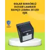AsilTech Güneş Paneli ile Şarj Olan 20 LED Dış Mekan Hareket Sensörlü Lamba