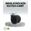 AsilTech Halı ve Beton Uyumlu Kilitsiz Mobilya Tekerleği 4’lü