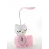 AsilTech Hello Kitty Masa Lambası Saat Ve Kalemlik