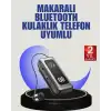 AsilTech İçi Sarılabilen Kablo ve Yaka Klipsli Bluetooth Kulaklık