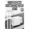 AsilTech İOS Uyumlu Type-C Girişli Hızlı Şarj 15/15 Pro Max Adaptör ve Kablosu