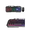 AsilTech Işıklı Oyuncu Q Klavye Mouse Seti Siyah Gaming Oyuncu Klavye