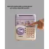 AsilTech Işıklı Sesli Şifreli Otomatik Para Çeken Kumbara Mor