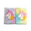AsilTech Kabartmalı Unicorn Tasarımlı Peluş Hatıra Defteri