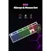 AsilTech Kablolu Işıklı Gaming Standart Türkçe Q Klavye Ve Mouse Seti