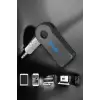 AsilTech Kablosuz Bluetooth Aux Araç Kiti Siyah Hafıza Kartlı