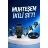 AsilTech Kablosuz Bluetooth Bağlantılı Kulaklık ve Dokunmatik Ekran Akıllı Saat Arama Cevaplama