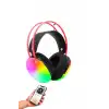 AsilTech Kablosuz Bluetooth Kulaklık RGB Işıklı Kulak Üstü 5.3 Bluetooth Bağlantılı