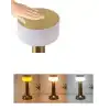 AsilTech Kablosuz Mantar Masa Lambası Gold Kare Tasarım Type C Şarjlı